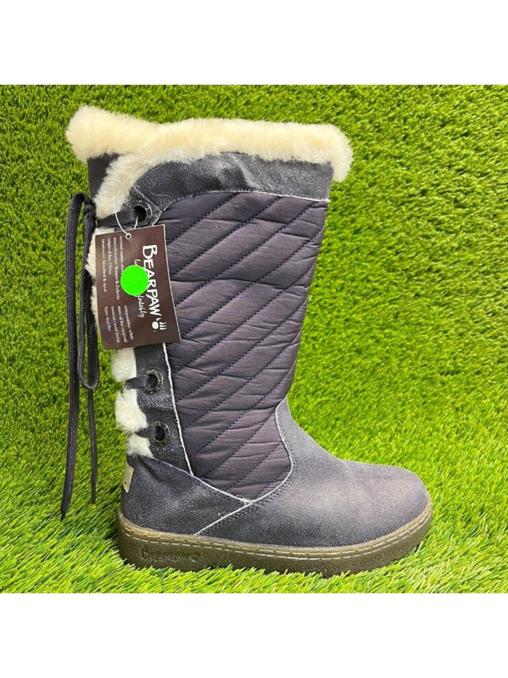 Bearpaw Baltoe Womens Size 6 Purple Casual Outdoor Suede Lace Up Winter Boots